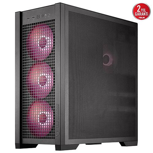 Asus Tuf Gaming GT302 ARGB Tempered Glass USB 3.2 Type-C E-ATX Mid Tower Siyah Kasa