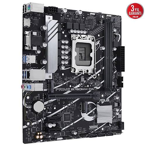 Asus Prime B760M-K DDR4 5333mhz(OC) RGB M.2 mATX 1700p Anakart
