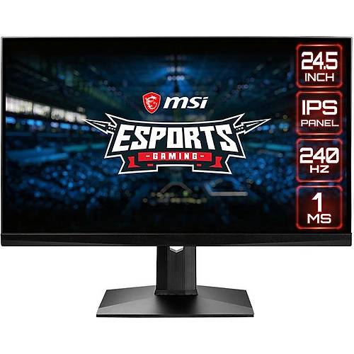 MSI Optix MAG251RX 24.5 1920x1080 240Hz HDMI DP Type-C 1ms G-Sync HDR Ready Esports Gaming Monitr