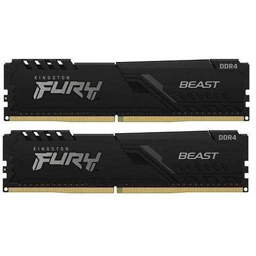 Kingston 32GB (2x16) Fury Beast 3200mhz CL16 DDR4 Siyah Gaming Ram Bellek (KF432C16BB1K2/32)