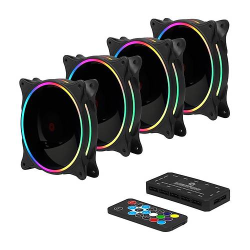 FRISBY FCL-F1264B 4x120MM DOUBLE RGB  KASA FANI