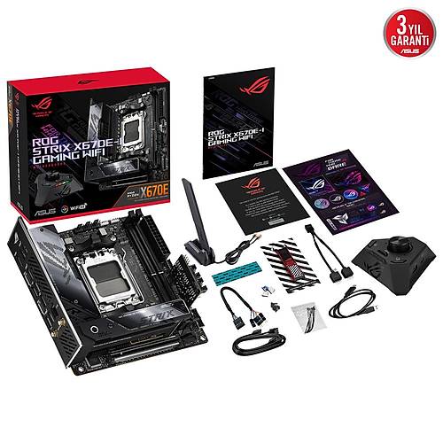 Asus Rog Strix X670E-I Gaming WiFi 6400mhz(OC) M.2 DDR5 AM5 ATX Anakart