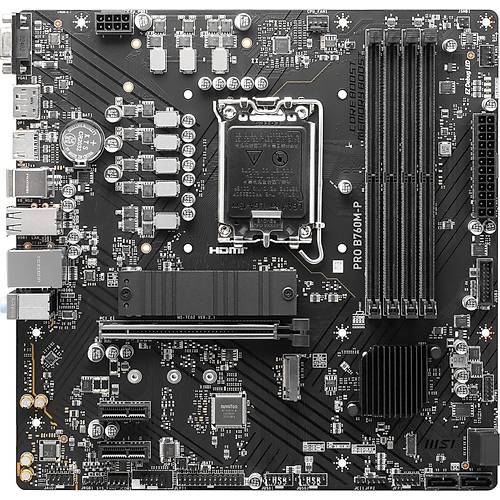 Msi Pro B760M-P Soket 1700 Ddr5 6800Mhz(Oc) Pci-E Gen4 2X M.2 Usb3.2 Dp Hdmi Gigabit Lan Matx