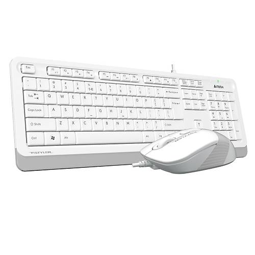 A4 TECH F1010 Q USB BEYAZ TR MM KLAVYE+OPT MOUSE