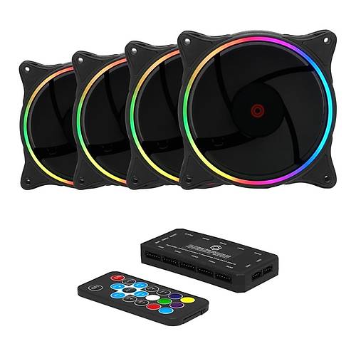 FRISBY FCL-F1264B 4x120MM DOUBLE RGB  KASA FANI