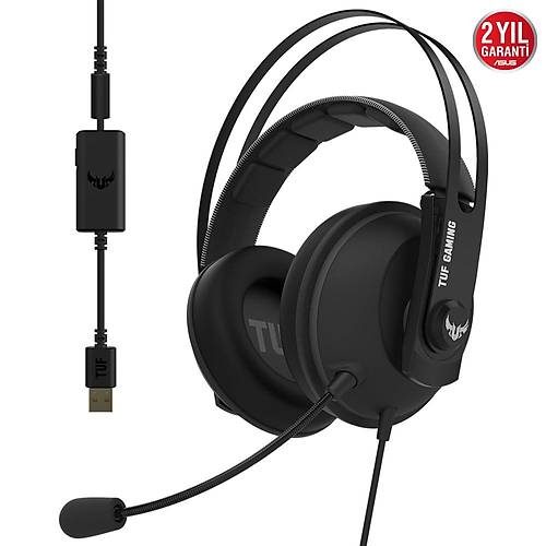 ASUS TUF GAMING H7 GUN-METAL 7.1 OYUNCU KULAKLII 53MM ASUS ESSENCE SRC PC MAC PS4 NNTENDO SWITCH MOBL XBOX 360 XBOX 360 UYUMLU