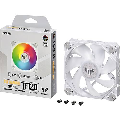 Asus TUF Gaming TF120 ARGB White Edition Kasa Fan