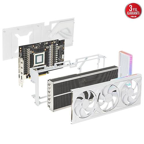 Asus Rog Strix RTX 4090 White OC Edition 24GB GDDR6X 384Bit Nvidia Ekran Kart ROG-STRIX-RTX4090-O24G-WHITE