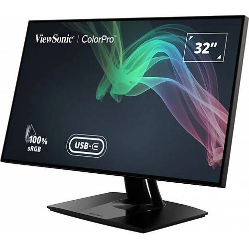 32 VIEWSONIC VP3268a-4K LED IPS 4K 3840 X 2160 2XHDMI DP Tip-C RJ45 100sRGB FOTORAF / PRODKSYON / TASARIM PROFESYONEL MONTR