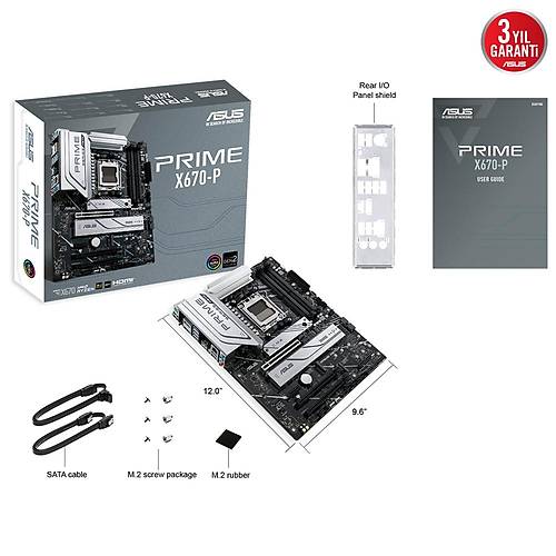 Asus Prime X670-P 6400mhz(OC) M.2 DDR5 AM5 ATX Anakart