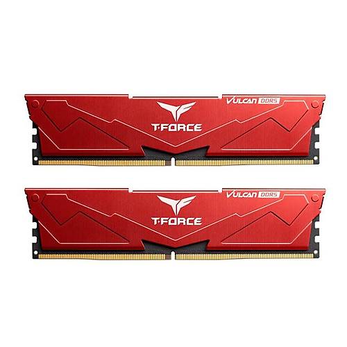 Team T-Force Vulcan Red 32GB(2X16GB) 5600Mhz DDR5 Gaming Ram CL32 (FLRD532G5600HC32DC01)