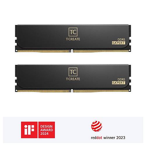 Team T-Create Expert Black 32GB(2x16GB) 6000Mhz CL38 DDR5 U-DIMM RAM (CTCED532G6000HC38ADC01)