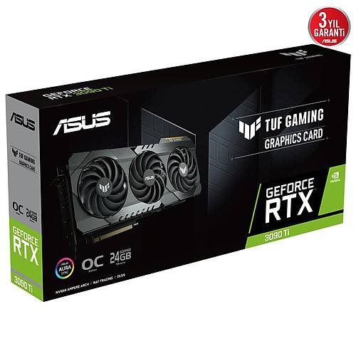 ASUS TUF GeForce RTX 3090 Ti OC Edition 24GB GDDR6X Gaming Nvidia Ekran Kart (TUF-RTX3090TI-O24G-GAMING)