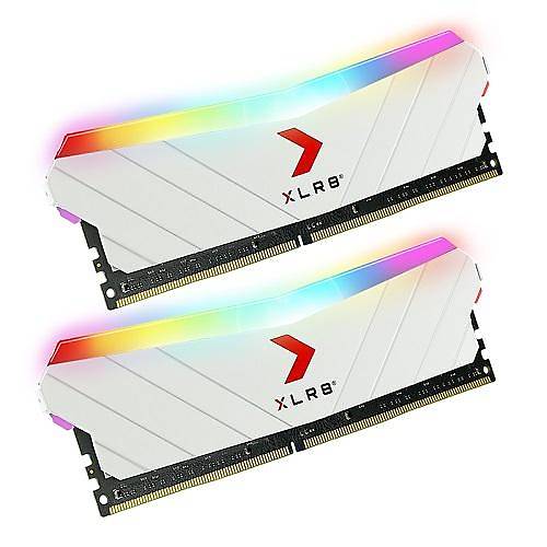PNY XLR8 Gaming EPIC-X RGB White 16GB (2x8GB) 3200MHz CL16 DDR4 Gaming Ram (MD16GK2D4320016XWRGB)