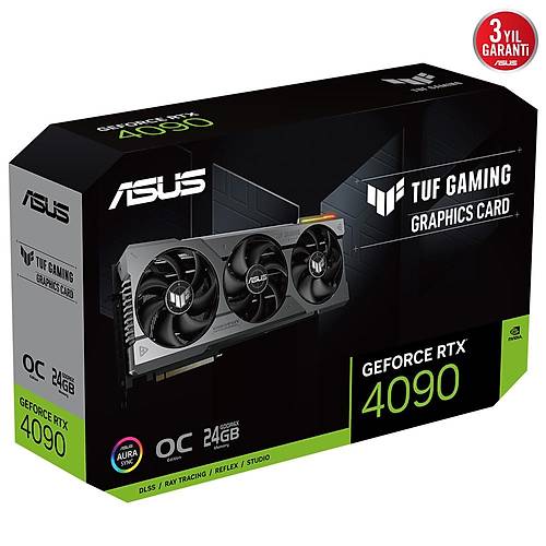 Asus TUF Gaming GeForce RTX 4090 OC Edition 24GB GDDR6X 384Bit Nvidia Ekran Kart TUF-RTX4090-O24G-GAMING