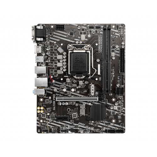 MSI H410M-PRO DDR4 2933MHz VGA DVI HDMI USB 3.1 mATX 1200p