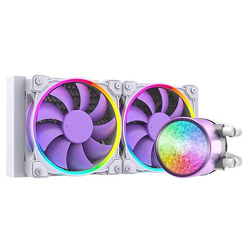 ID-Cooling PinkFlow 240 Diamond Purple 4Pin PWM 240mm Argb INTEL/AMD Sv lemci Soutucu