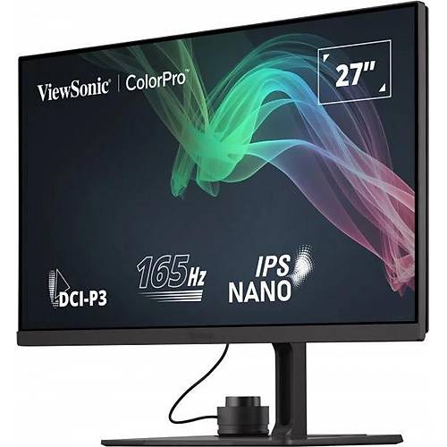 ViewSonic Vp2776 Profesyonel Monitr 27 3Ms 165Hz Nano IPS 2560X1440 2K 400 Hdmi Dp Usb Type C Dc-P3 Pantone 16:9 20M:1 1.07B Hoparlor 3 Kenar Cercevesz Kalbrasyon Freesync / G-Sync Compatble Flcker Free Mav Isk Fltres Tlt Swvel Pvot Ykseklk