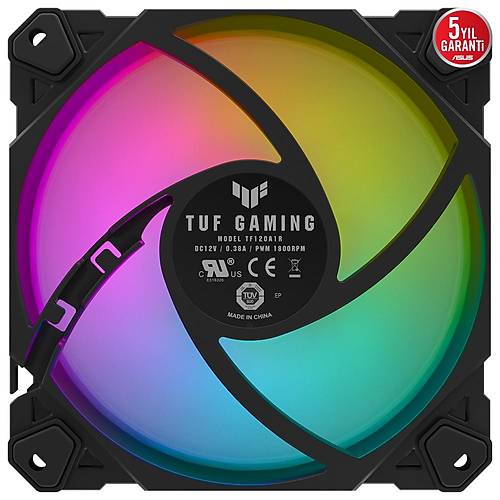 Asus TUF Gaming TF120 ARGB 3x120 mm Fan 3'lü Siyah Set