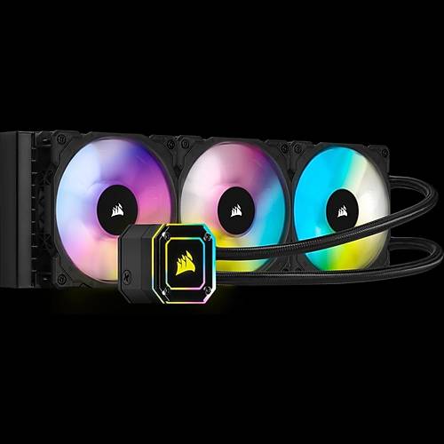 Corsair Cw-9060048-Ww cue H150 Elite Capellix 360 Mm Rgb Fanli Sivi slemci Sogutucu (ntel 1200 1150 1151 1155 1156 1366 2011 2066 / Amd Am4 Am