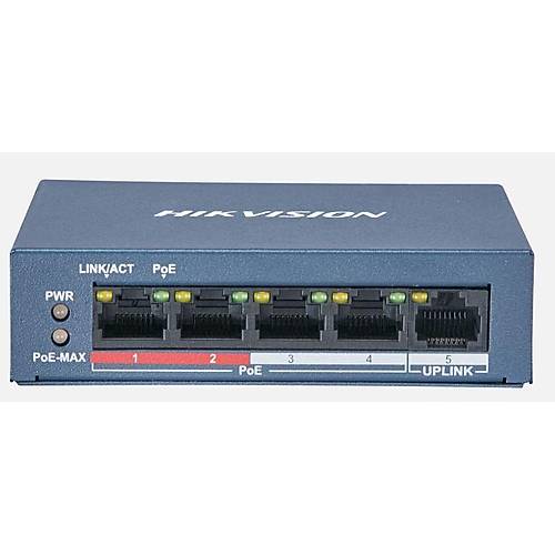 HIKVISION DS-3E0105P-E/M(B) 4xFE+1xFE UPLNK YNETLEMEZ 35W POE SWITCH