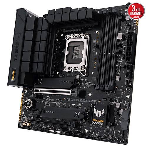 Asus TUF Gaming B760M-PLUS DDR4 5333mhz(OC) RGB M.2 mATX 1700p Anakart