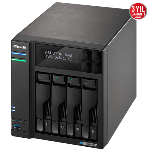 ASUSTOR AS6604T 4 SLOT 4GB DDR4 3.5" NAS DEPOLAMA NTES