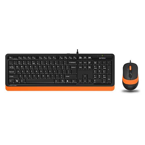 A4 TECH F1010 Q USB TURUNCU MM KLAVYE+OPTK MOUSE