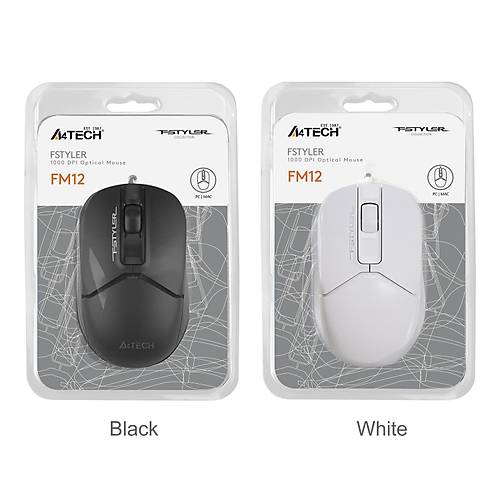A4 TECH FM12 OPTIK MOUSE USB BEYAZ 1200 DPI