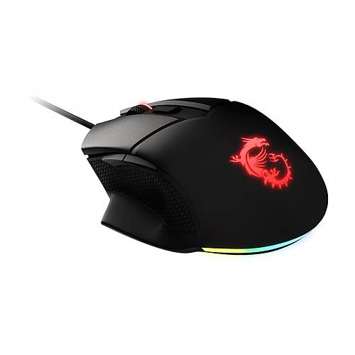 MSI GG CLUTCH GM20 ELITE GAMING MOUSE 6.400 DPI PIXART PAW3309 OPTIK SENSOR RGB LED 2.0M KABLO AYARLANABILIR AGIRLIK USB BAGLANTI OYUNCU FARESI