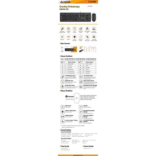 A4 TECH KK-3330 Q USB FN-MM KLV+ OPTK MOUSE SET