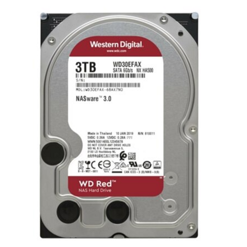 3TB WD Red Intellipower 5400Rpm SATA6 64MB WD30EFAX