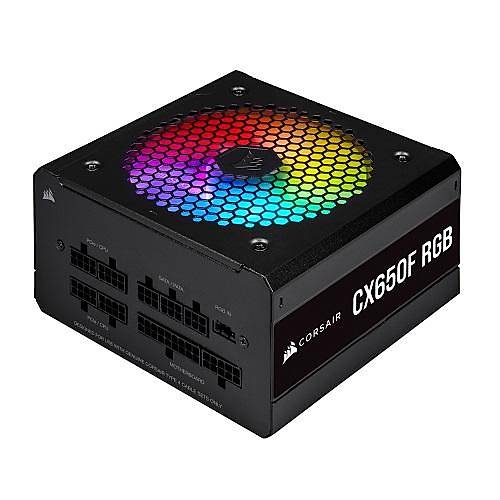 Corsair CX650F RGB CP-9020217-EU 650W 80 Plus Bronze RGB Siyah Full Modler Power Supply