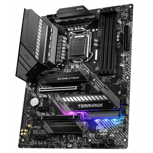 MSI MAG Z490 TOMAHAWK DDR4 4400MHz (OC) HDMI DP TYPE-C M.2 USB3.1 RGB ATX 1151p