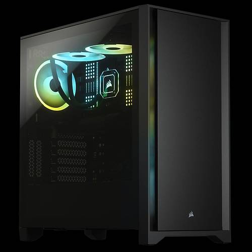 CORSAIR CC-9011198-WW 4000D TEMPERLI CAM YAN PANEL MID TOWER BILGISAYAR KASASI SIYAH