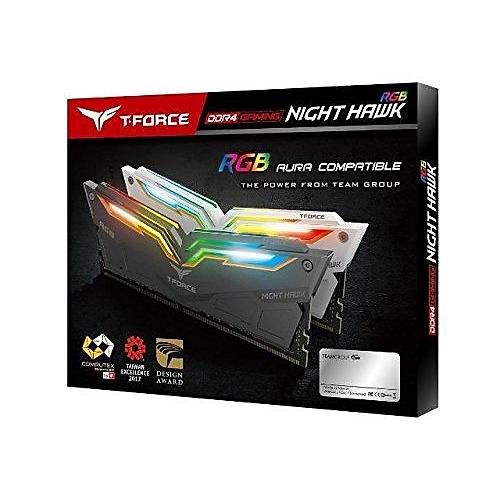 16 GB DDR4 3600 T-FORCE NIGHT HAWK RGB BLACK 8x2