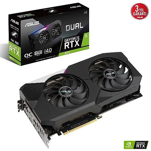 ASUS DUAL-RTX3070-O8G-V2 8GB GDDR6 HDMI DP 256Bit