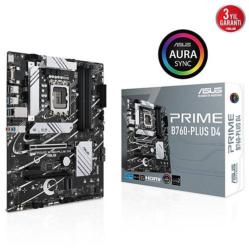 Asus Prime B760-PLUS DDR4 5066mhz(OC) RGB M.2 ATX 1700p Anakart