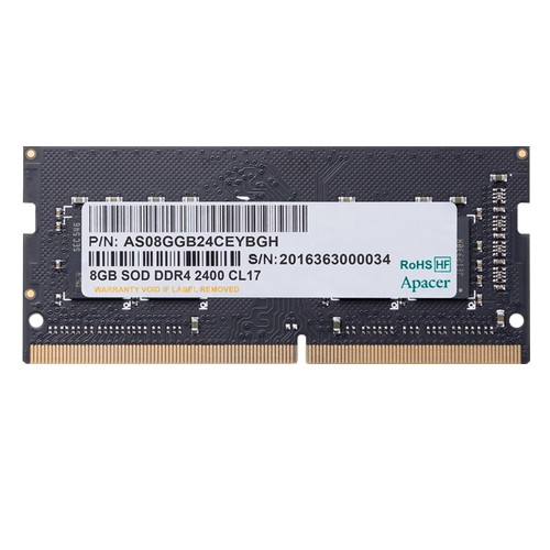 Apacer 8GB (1x8GB) 3200Mhz CL22 DDR4 Notebook SODIMM Ram (ES.08G21.GSH)