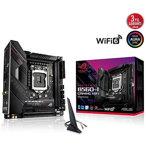 ASUS ROG STRIX B560-I GAMING WIFI DDR4 5333MHz(OC) HDMI M.2 mITX 1200p