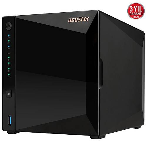Asustor As3304T Realtek Rtd1296 4 Yuvali (4X22Tb Destei) 2Gb Ddr4 2.5Gbe X1 Usb 3.2 X3
