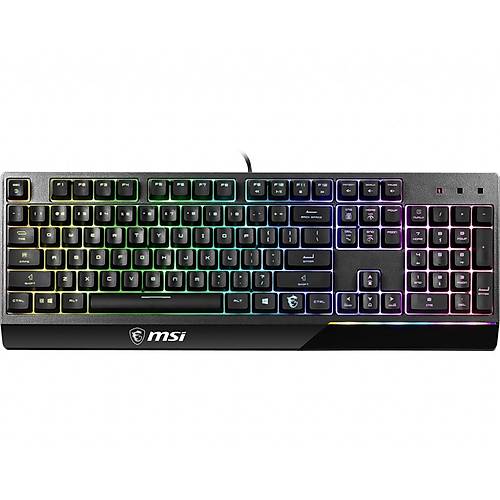 MSI GG VIGOR GK30 TR GAMING KEYBOARD MEKANIK HISLI 6 BOLGE RGB LED AYDINLATMA SIVI DOKULMESINE DAYANIKLI OYUNCU KLAVYESI