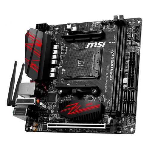 MSI B450I GAMING PLUS AC 3466MHz DDR4 AM4 MIN ITX WIFI