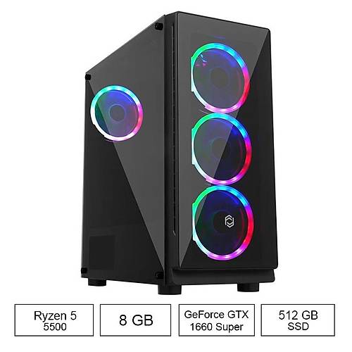 OXPC-R5000 RYZEN 5 5500 8GB 512GB 6GB GTX1660 FDOS