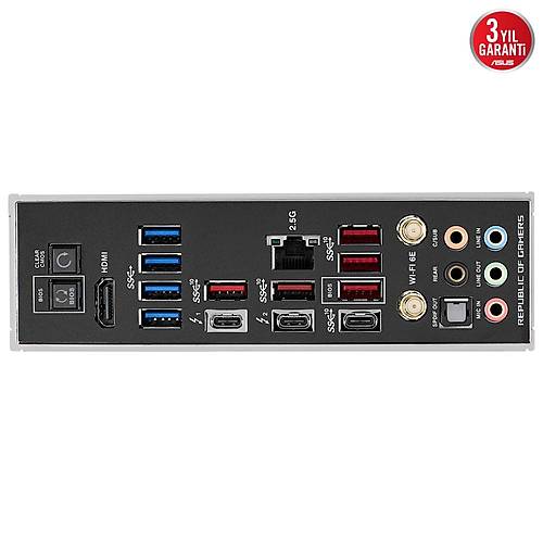 ASUS ROG MAXIMUS Z790 HERO BTF INTEL Z790 LGA1700 DDR5 8000 2xUSB4Thunderbolt HDMI 5x M2 USB3.2 WiFi 7 + BT AURA RGB 2.5Gbit LAN ATX Anakart Arkasna Konumlandrlan Kablo Balantlar Asus A21 Kasalarla Uyumlu