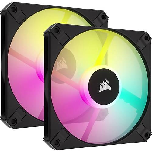 Corsair Af Serisi, cue Af120 Rgb Slim 120Mm Pwm Akikan Dinamik Rulmanli Fan - Siyah kili Paket (Co-9050163-Ww)