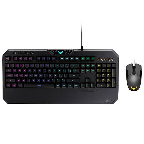 ASUS TUF GAMING COMBO K5 / M5 AURA SYNC RGB MECH BRANE OYUNCU TRKE KLAVYE MOUSE SET BLEK DESTE SUYA VE TOZA DAYANIKLI TUF GAMING M5 MOUSE