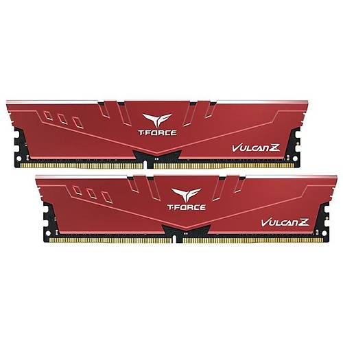 Team T-Force Vulcan Z Red 16GB (2x8GB) 3600MHz CL18 DDR4 Gaming Ram (TLZRD416G3600HC18JDC01)