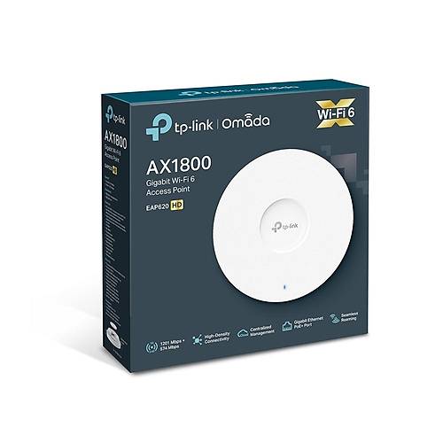 TP-LINK EAP620 HD AX1800 KABLOSUZ WIFI6 1.5 GIGABIT TAVAN MONTAJLI ACCESS POINT
