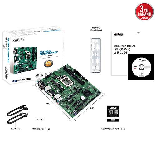 ASUS PRO H510M-C/CSM 2933Mhz M.2 HDMI DP DVI mATX 1200p